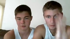 Very young twink boys please each other for webcam watchers
