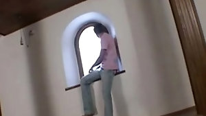 Three handsome young twink teens sucking and fucking at cockloft